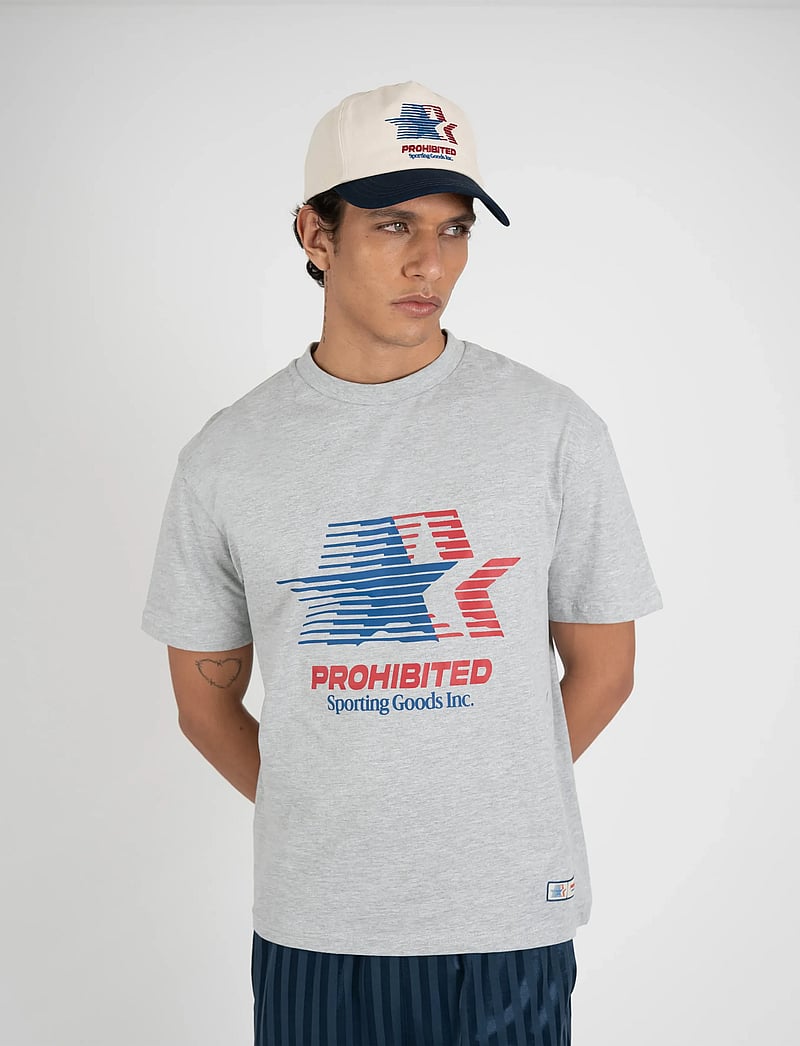 Prohibited - Sporting Goods Tee - kortärmade t-shirts - grey melange - 0