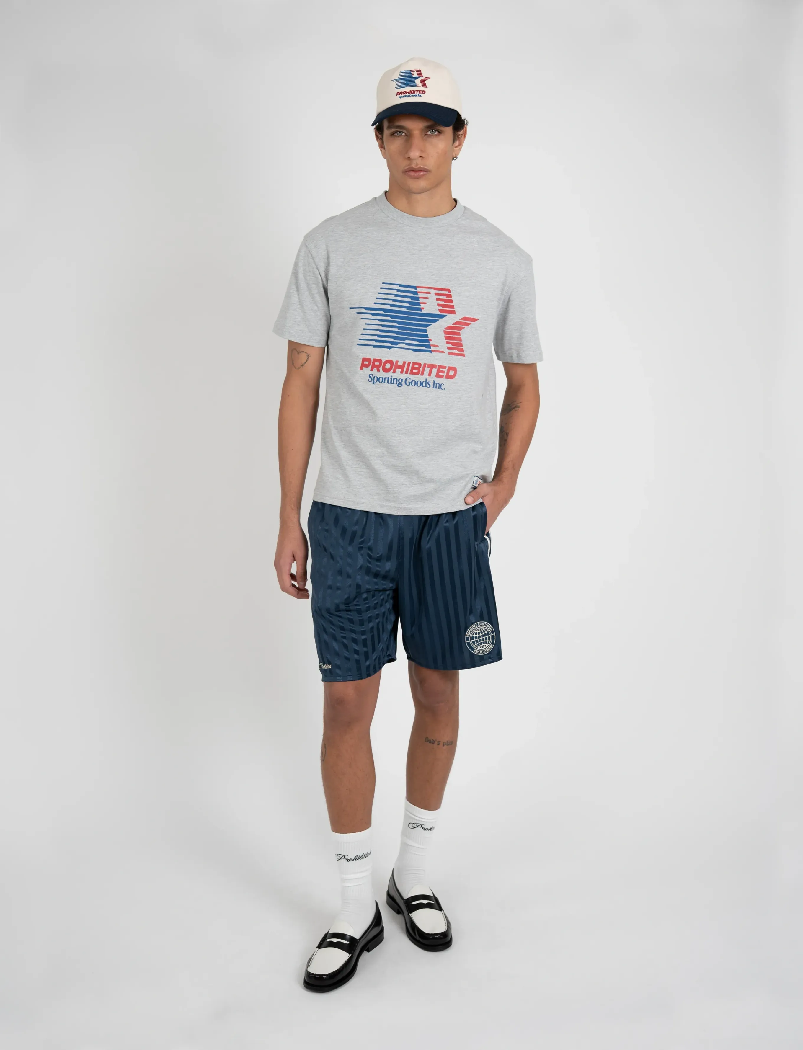 Prohibited - Sporting Goods Tee - short-sleeved t-shirts - grey melange - 3