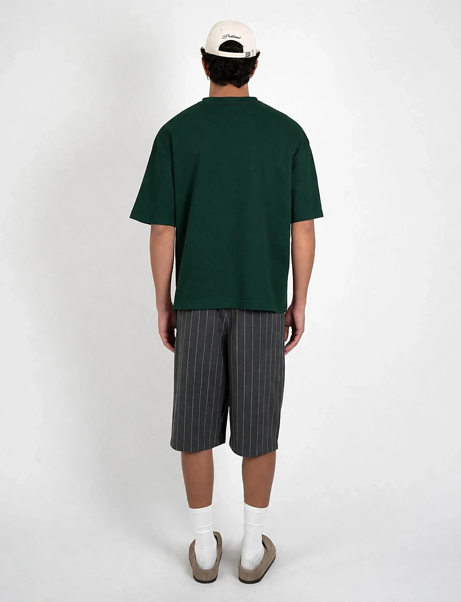 Prohibited - Seaside Waffle Tee - kurzärmelige t-shirts - green - 4