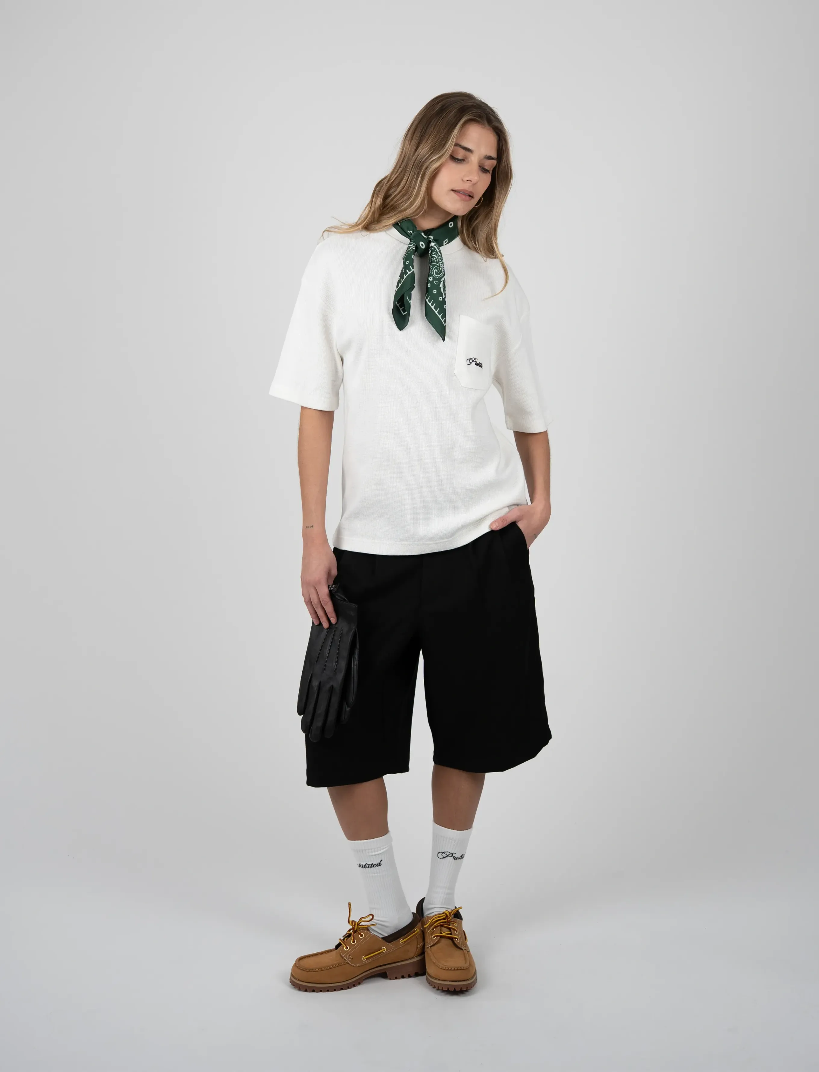 Prohibited Seaside Waffle Tee, S, White, T-Shirts > Kortærmede, Herre