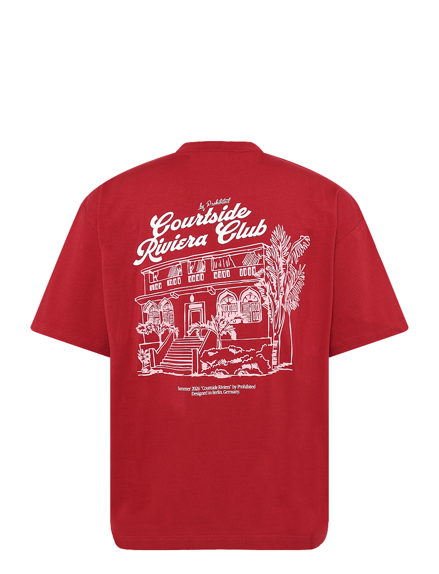 Prohibited - Riviera Club Tee - kortärmade t-shirts - red - 2