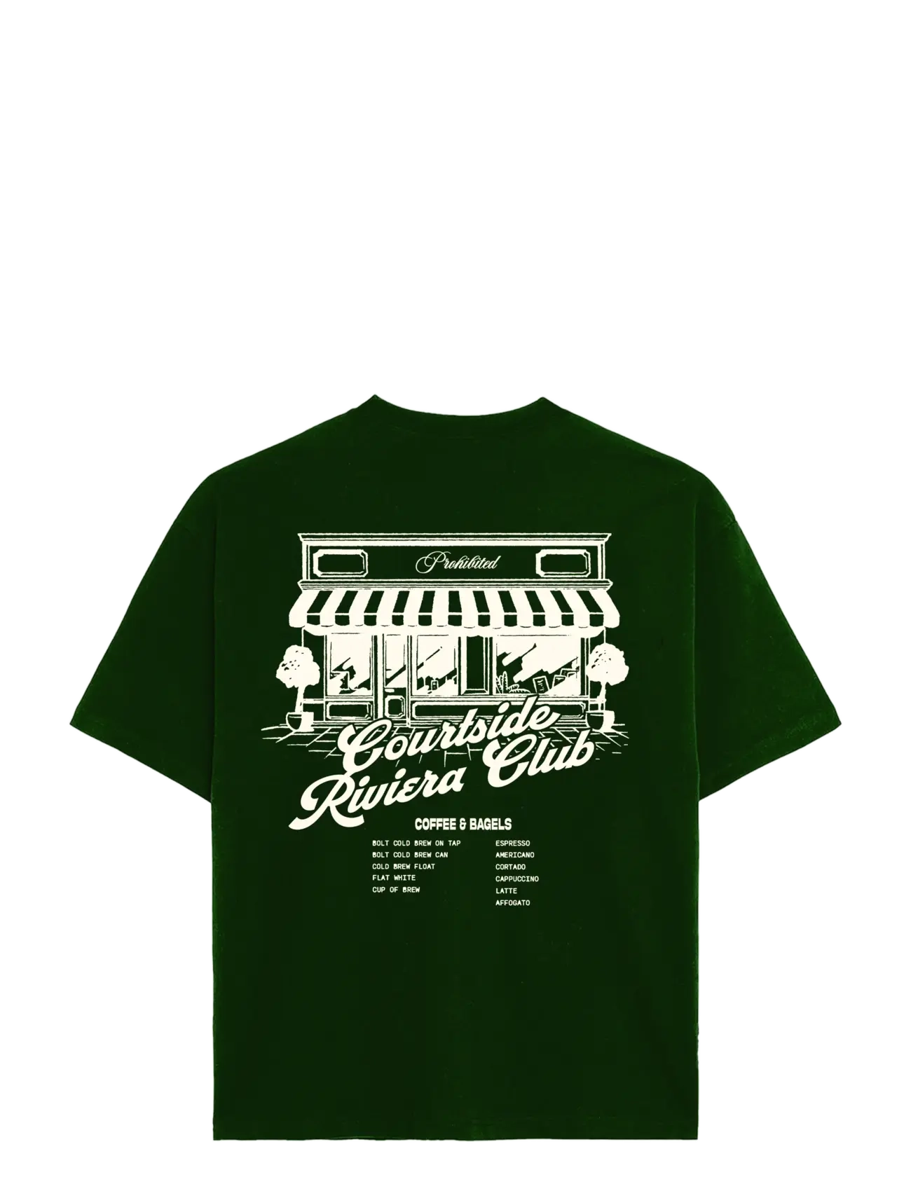 Prohibited - Coffee and Bagel Tee - kortærmede t-shirts - green - 2