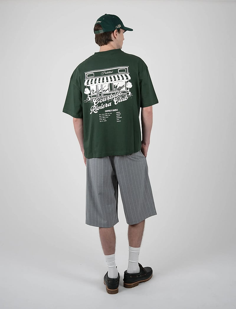 Prohibited - Coffee and Bagel Tee - kortærmede t-shirts - green - 4
