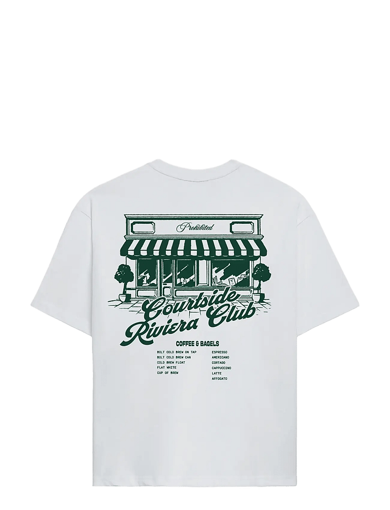 Prohibited - Coffee and Bagel Tee - kortærmede t-shirts - off-white - 1