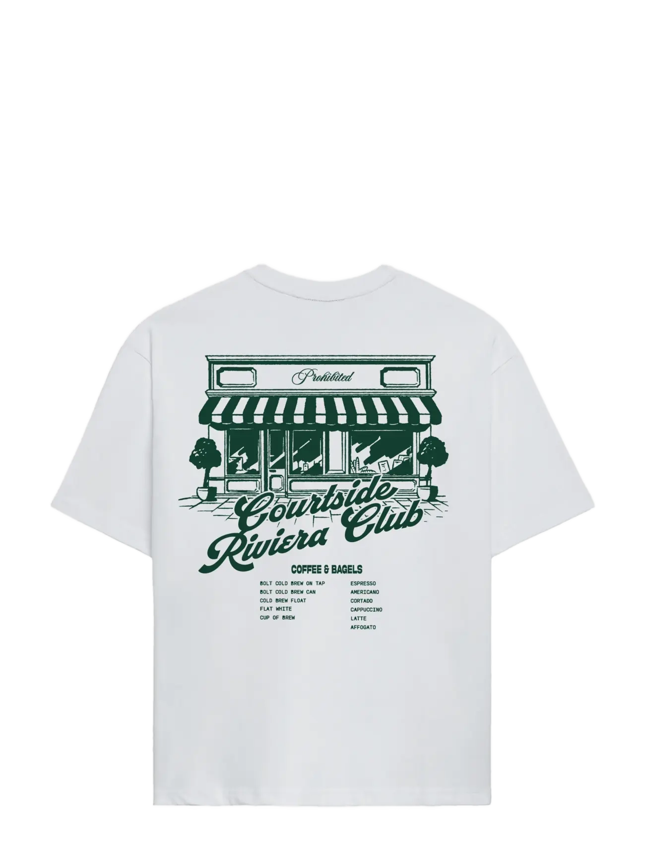 Prohibited - Coffee and Bagel Tee - kortærmede t-shirts - off-white - 2