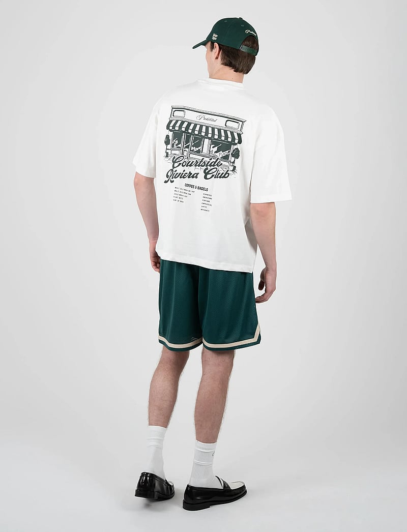 Prohibited - Coffee and Bagel Tee - kortærmede t-shirts - off-white - 4