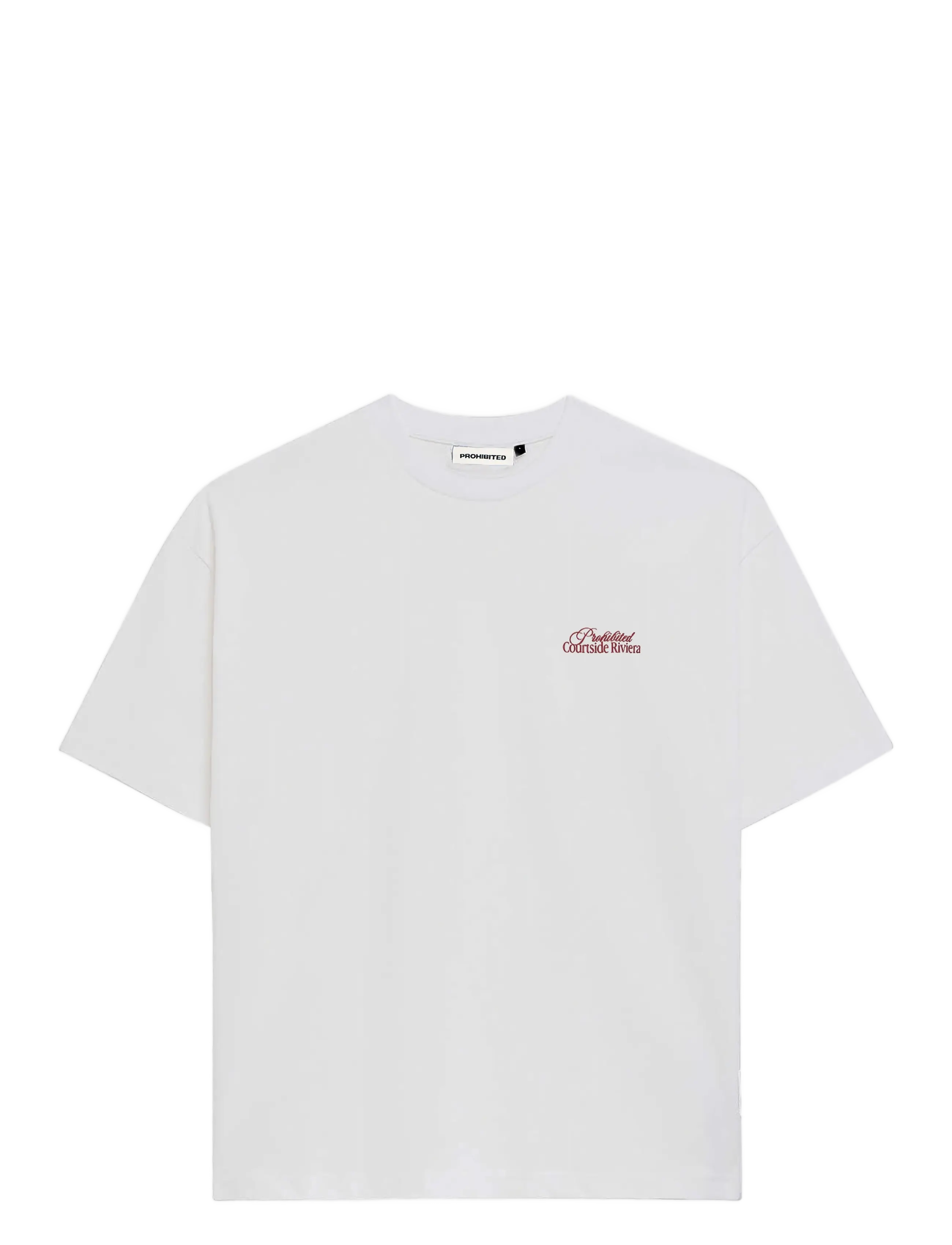 PROHIBITED Courtside Riviera Tee Cream - S - Damen