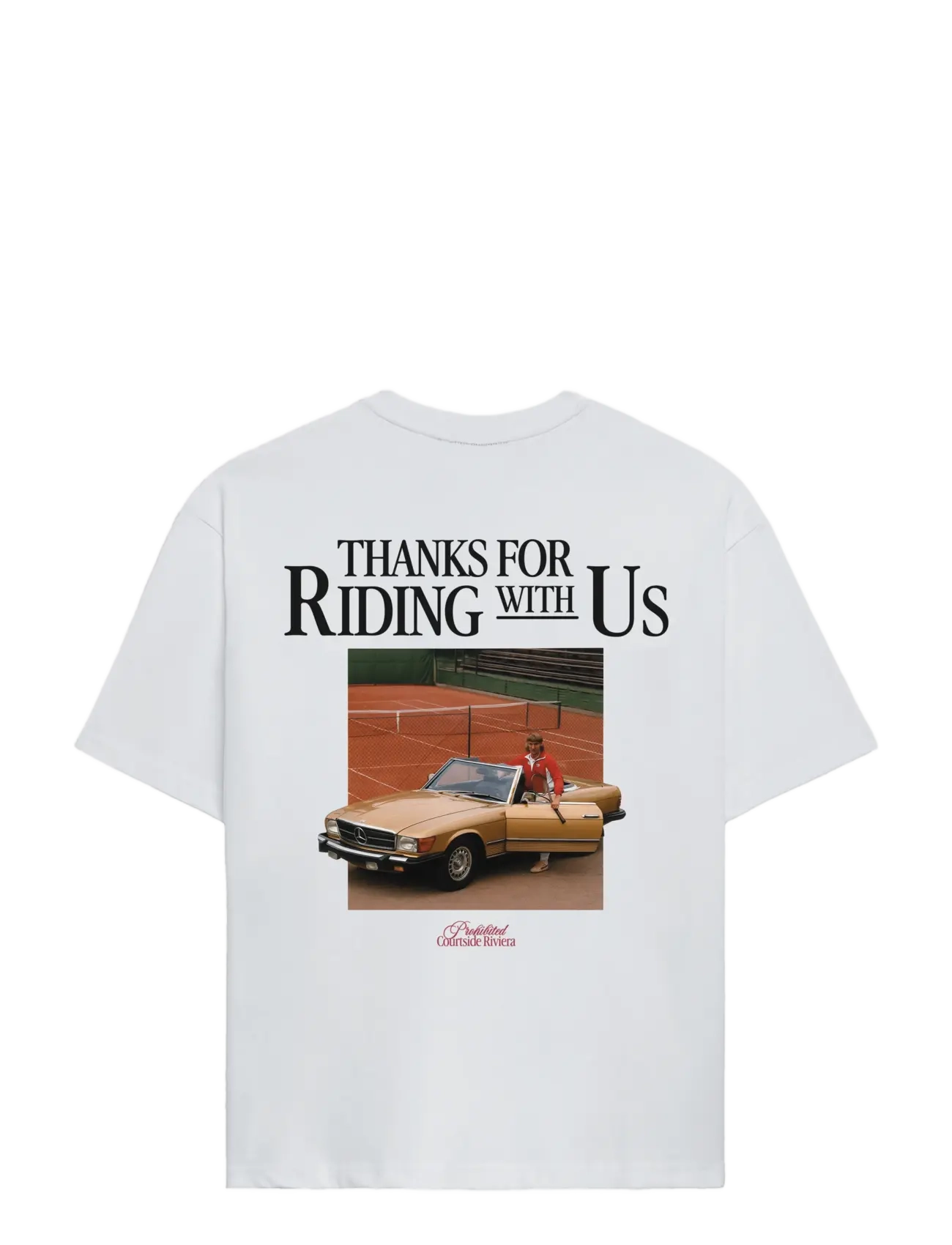 Prohibited - Courtside Riviera Tee - kortærmede t-shirts - off-white - 2