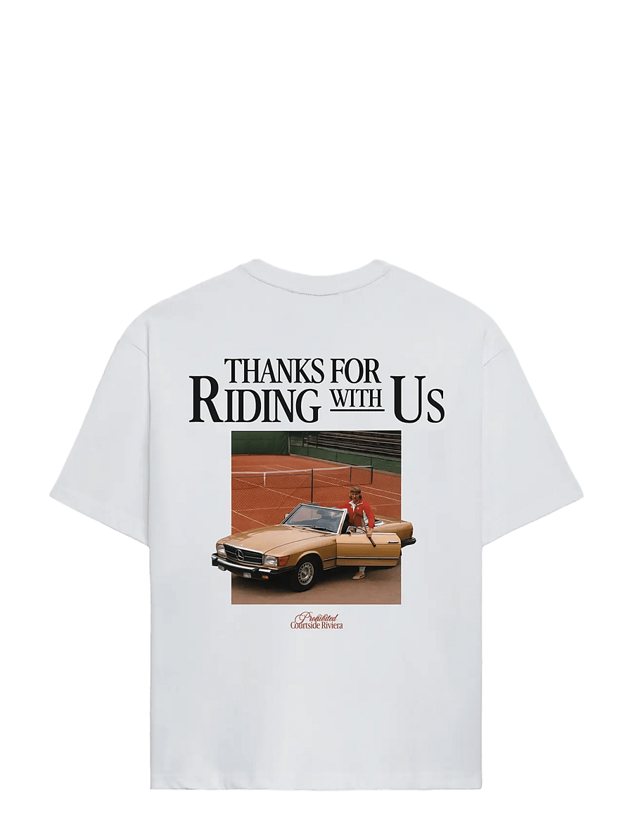 Prohibited - Courtside Riviera Tee - kortærmede t-shirts - off-white - 2