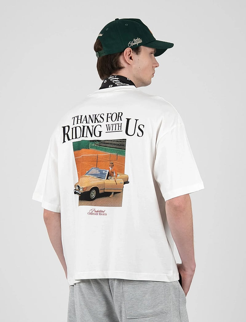 Prohibited - Courtside Riviera Tee - kortærmede t-shirts - off-white - 4