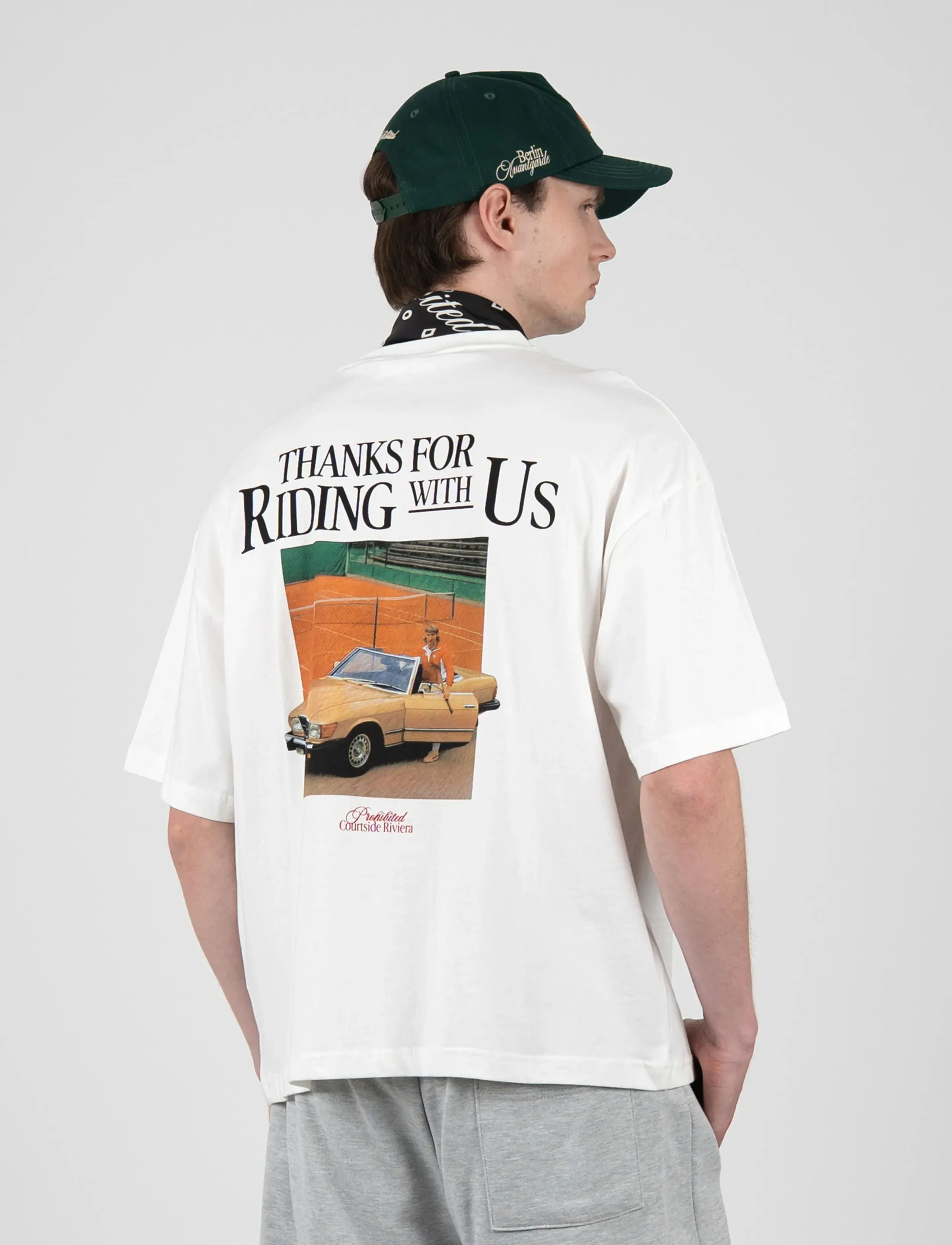 Prohibited - Courtside Riviera Tee - short-sleeved t-shirts - off-white - 4