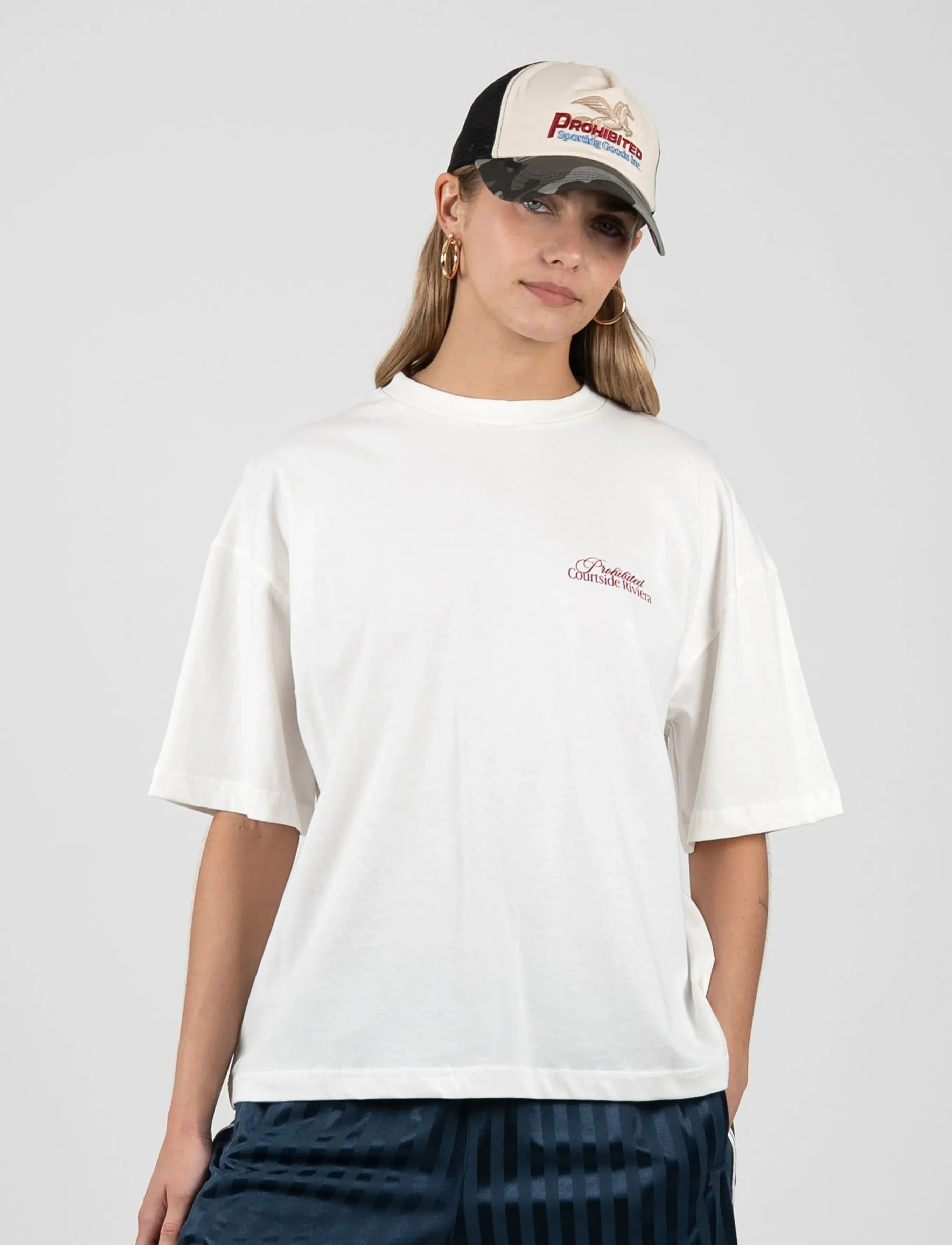 Prohibited - Courtside Riviera Tee - short-sleeved t-shirts - off-white - 5