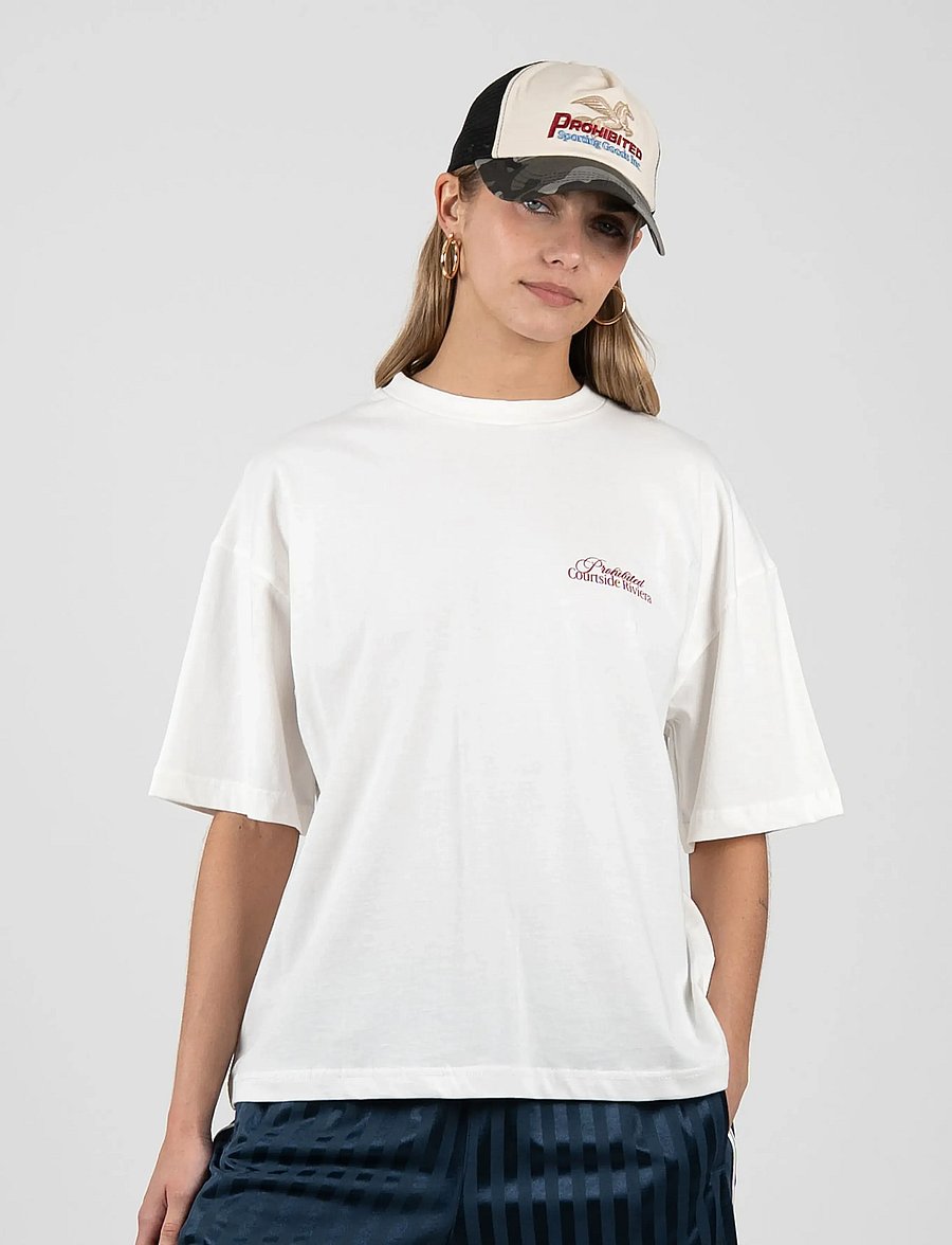 Prohibited - Courtside Riviera Tee - lühikeste varrukatega t-särgid - off-white - 5