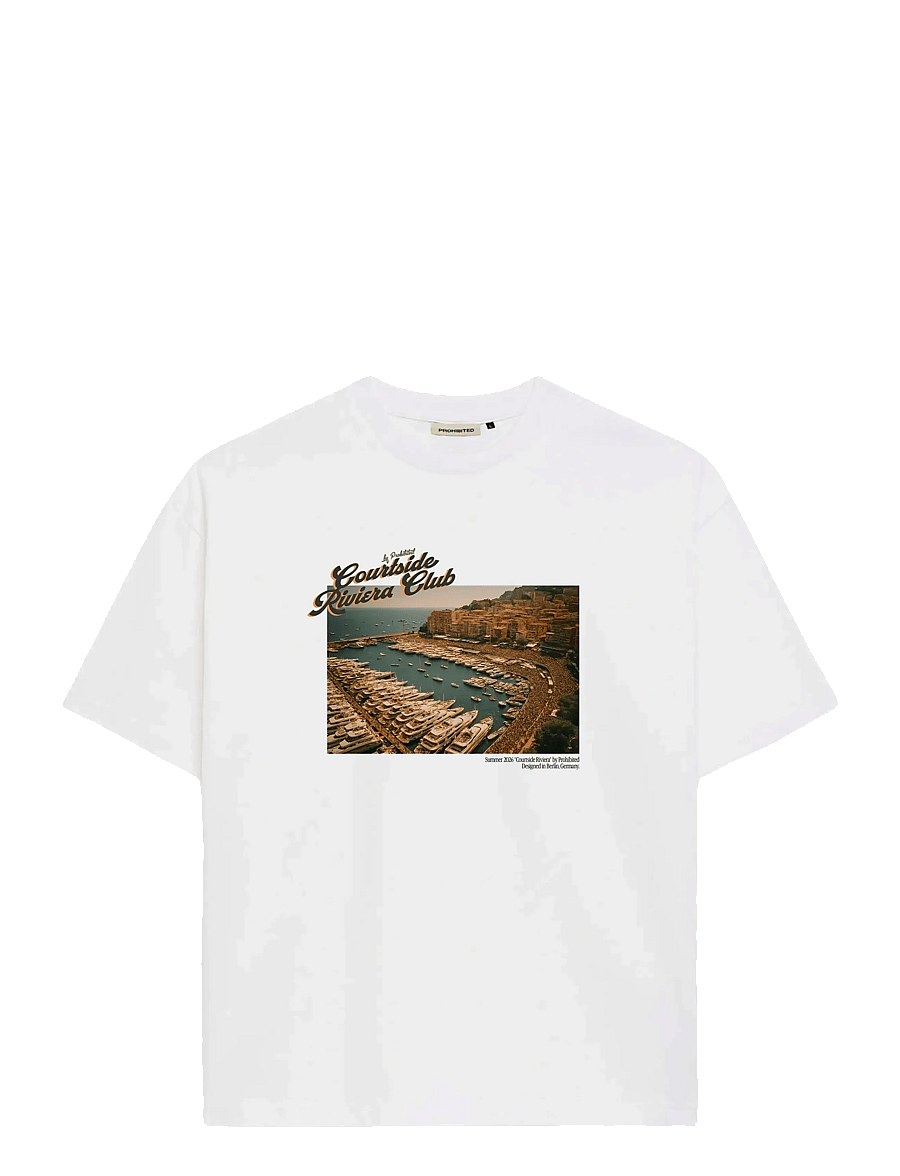 Prohibited - Champagne Courtside Tee - kortærmede t-shirts - off-white - 1