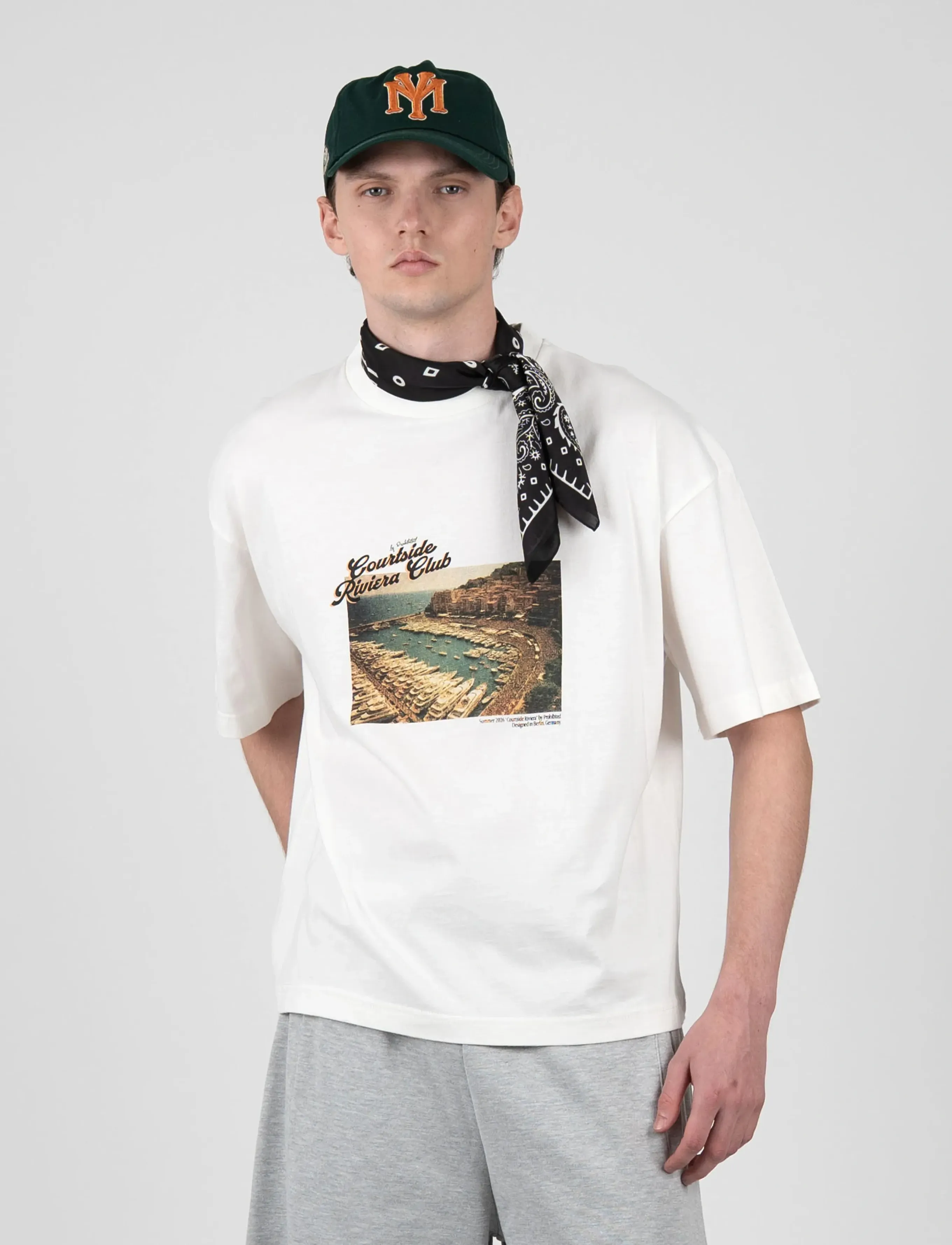 Prohibited Champagne Courtside Tee, XL x 72, White, T-Shirts > Kortærmede, Herre