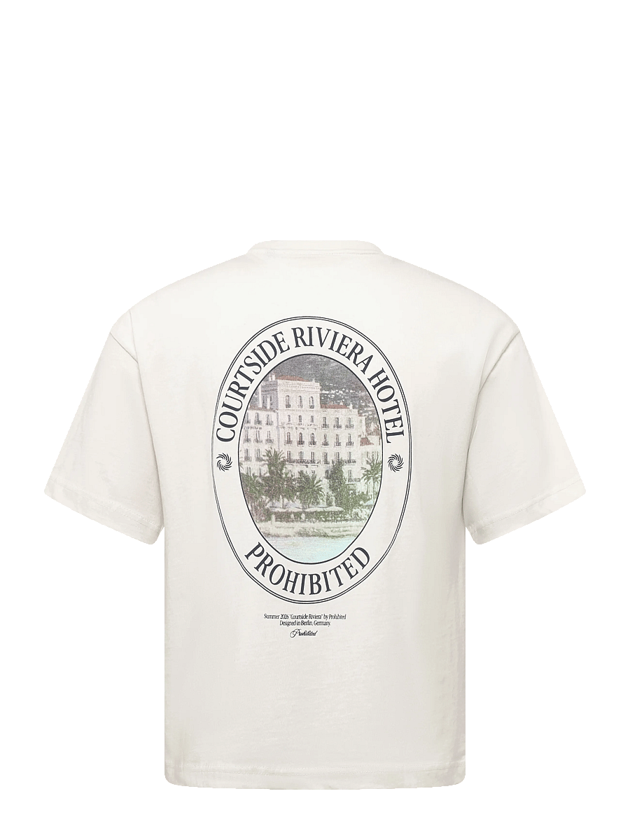 Prohibited - Riviera Hotel Tee - langærmede t-shirts - off-white - 2