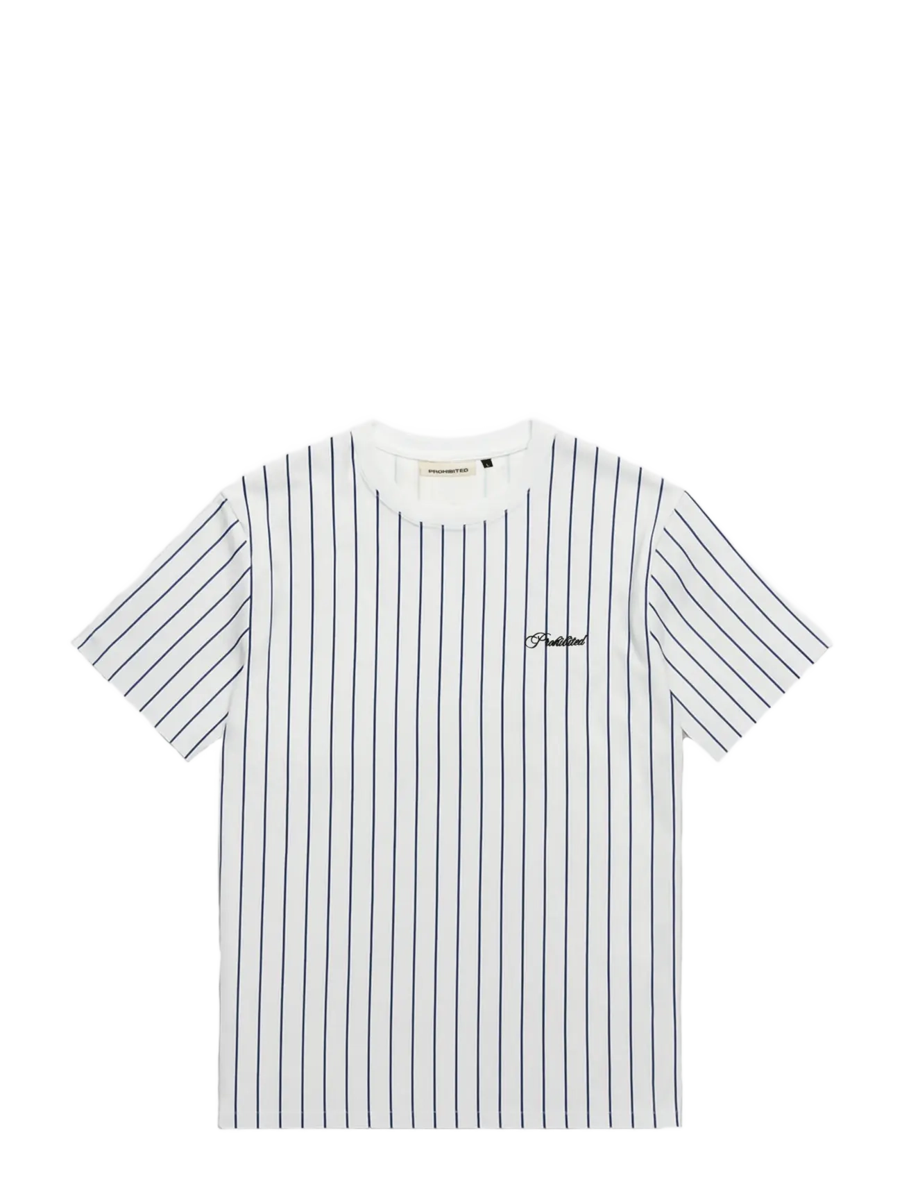 PROHIBITED Pinstripe Tee Weiß - Mx70 - Damen