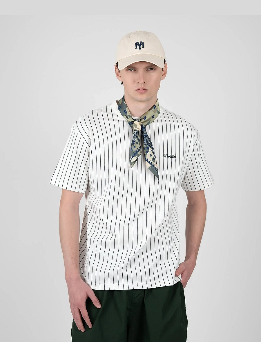 Prohibited - Pinstripe Tee - off-white - 0
