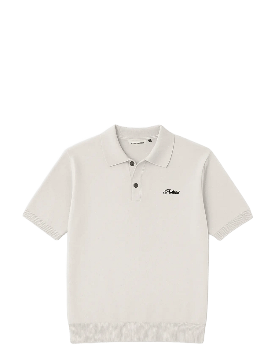 Prohibited - Hampton Polo - langärmlige strick-polohemden - off-white - 1