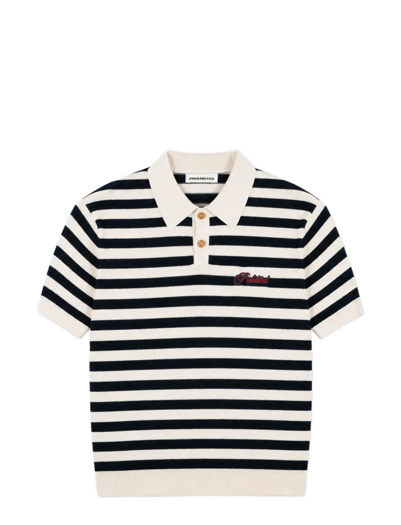 Prohibited Court Knit Polo - Strickmode - BLACK / black