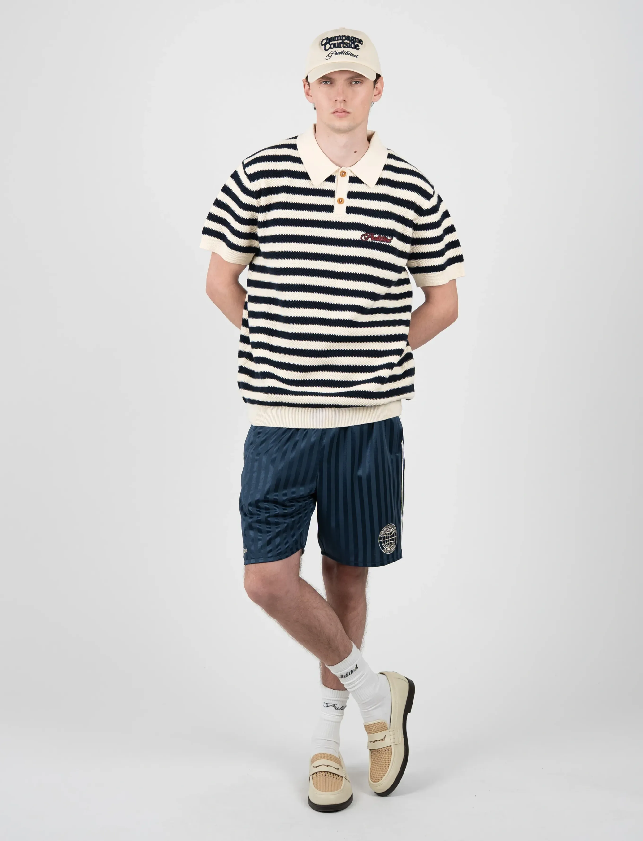 Prohibited - Court Knit Polo - gestrickte polohemden - black - 3