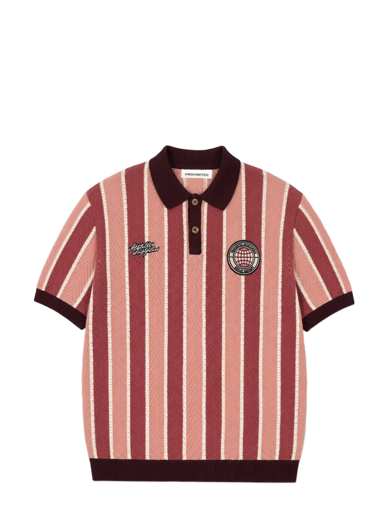 Prohibited Court Knit Polo - Strickmode - RED / red