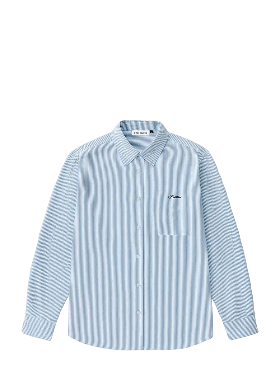 Prohibited - The Oxford Button Down Shirt - gestreifte hemden - blue - 1