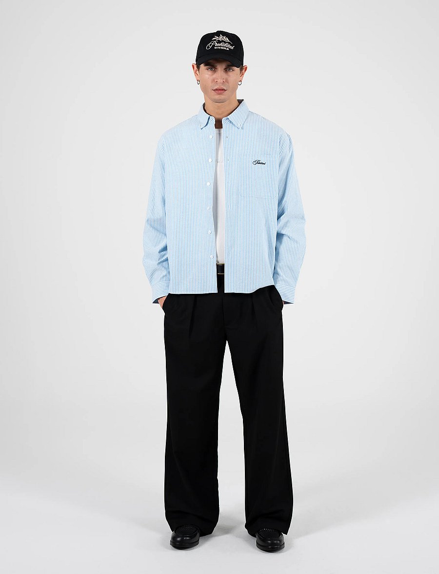 Prohibited - The Oxford Button Down Shirt - gestreifte hemden - blue - 0