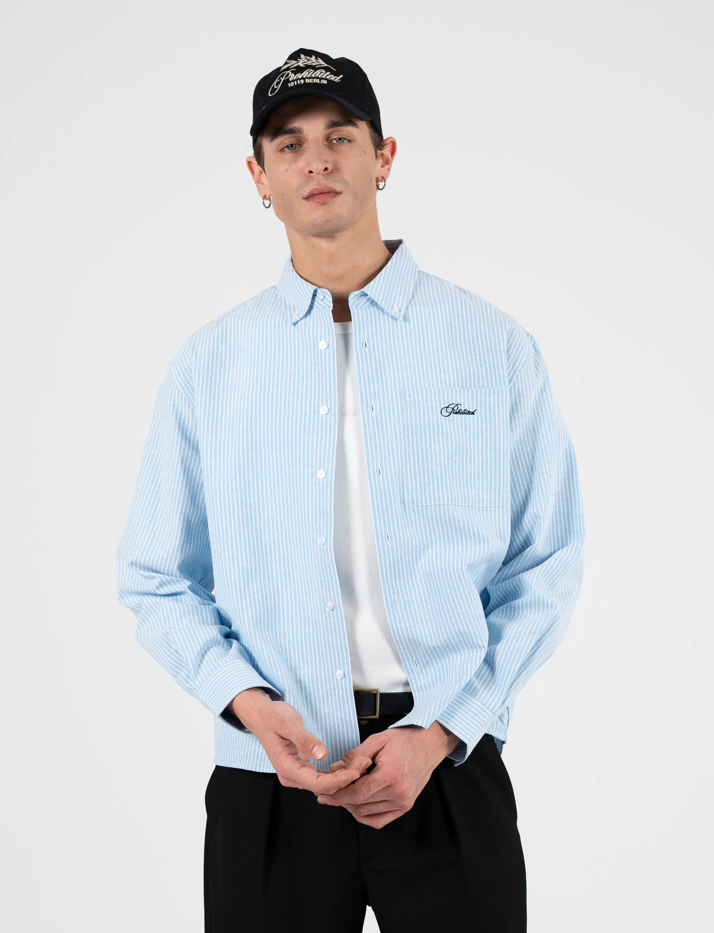 Prohibited - The Oxford Button Down Shirt - gestreifte hemden - blue - 3
