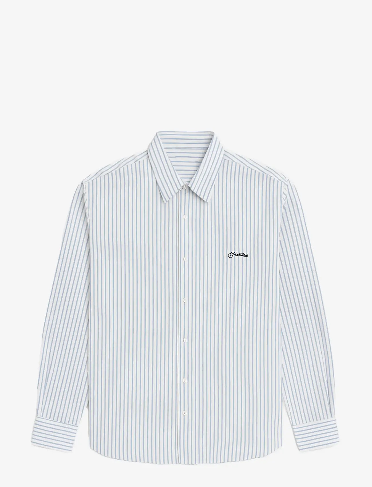 Prohibited - Dugout Dress Shirt - stribede skjorter - light blue - 1
