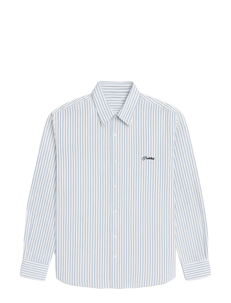 Prohibited - Dugout Dress Shirt - gestreifte hemden - light blue - 1