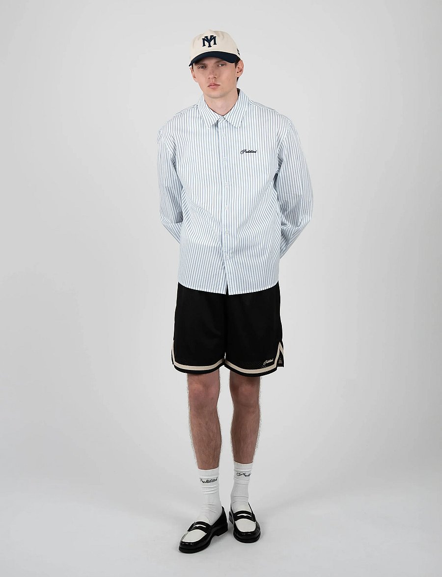 Prohibited - Dugout Dress Shirt - gestreifte hemden - light blue - 0