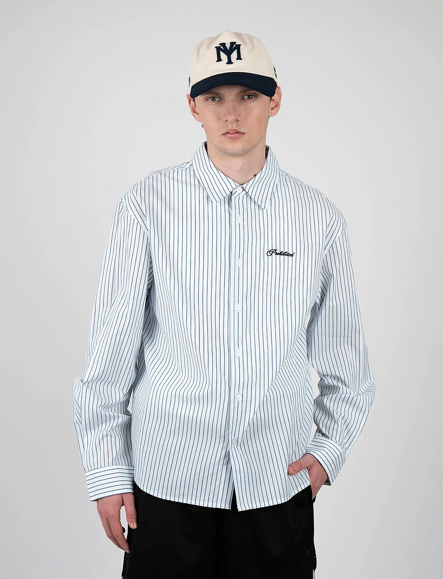 Prohibited - Dugout Dress Shirt - gestreifte hemden - light blue - 2