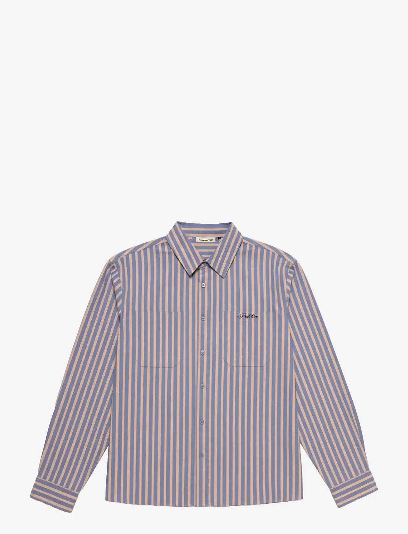 Prohibited - Westbury Dress Shirt - stribede skjorter - blue - 1