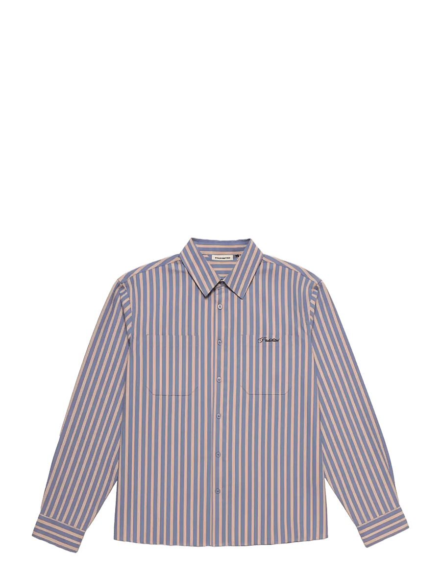 Prohibited - Westbury Dress Shirt - gestreifte hemden - blue - 1