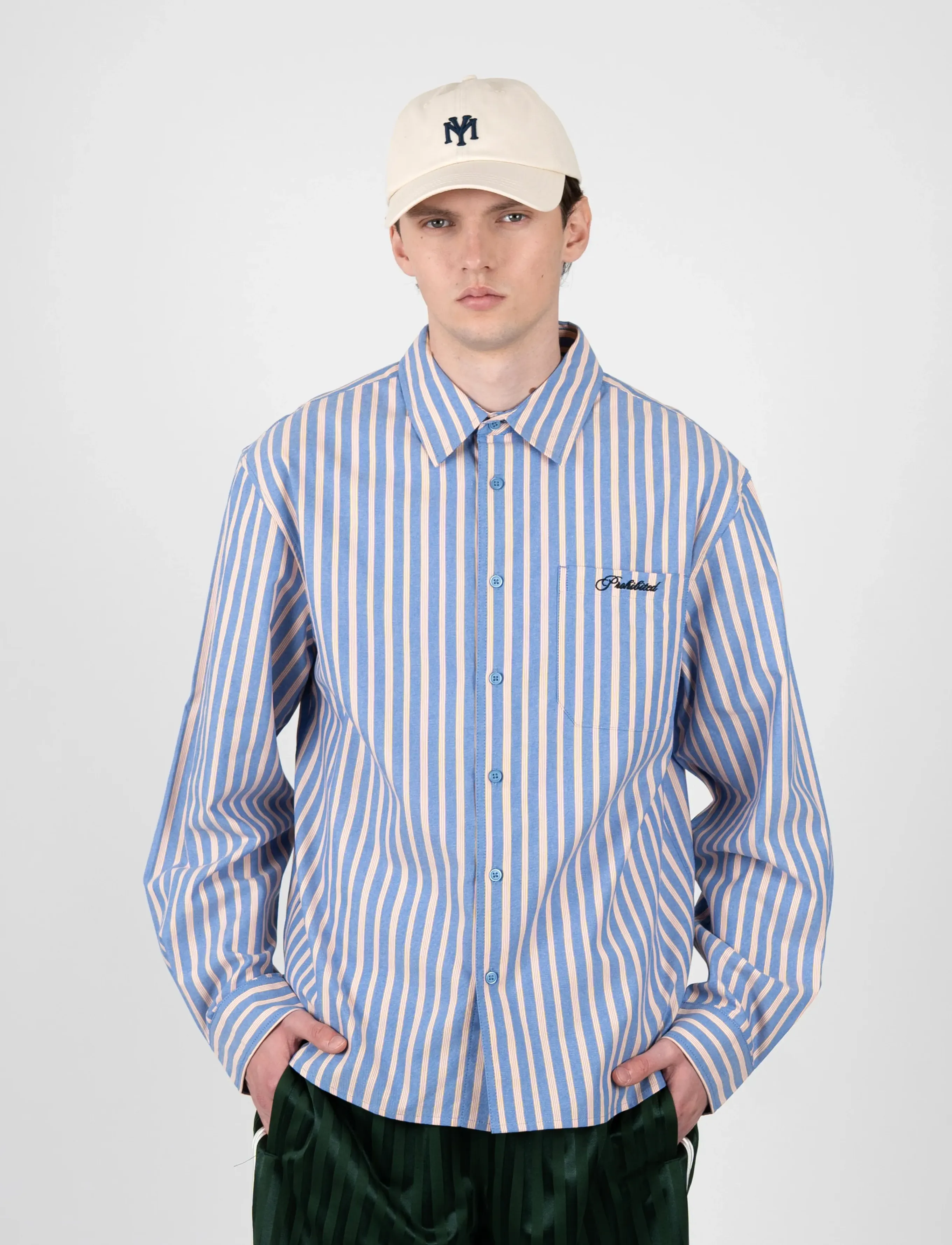 Prohibited Westbury Dress Shirt, L x 74, Multi/patterned, Shirts > Striped Shirts, Herre