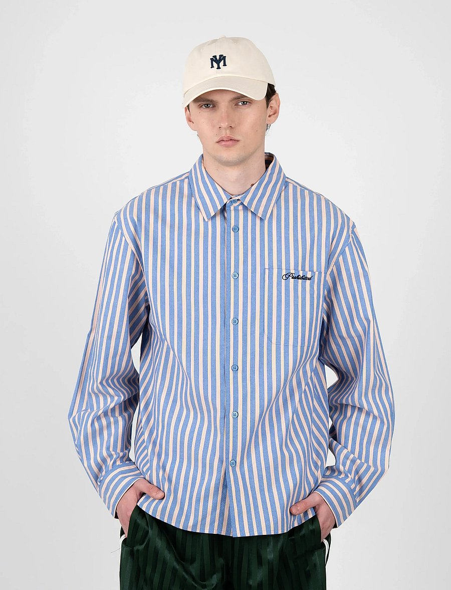 Prohibited - Westbury Dress Shirt - gestreifte hemden - blue - 0