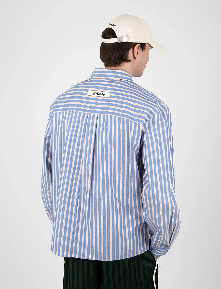 Prohibited - Westbury Dress Shirt - gestreifte hemden - blue - 4