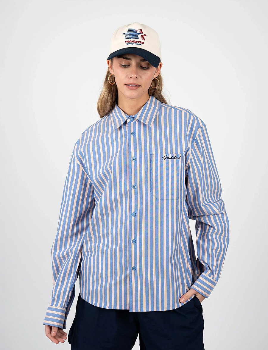 Prohibited - Westbury Dress Shirt - gestreifte hemden - blue - 5