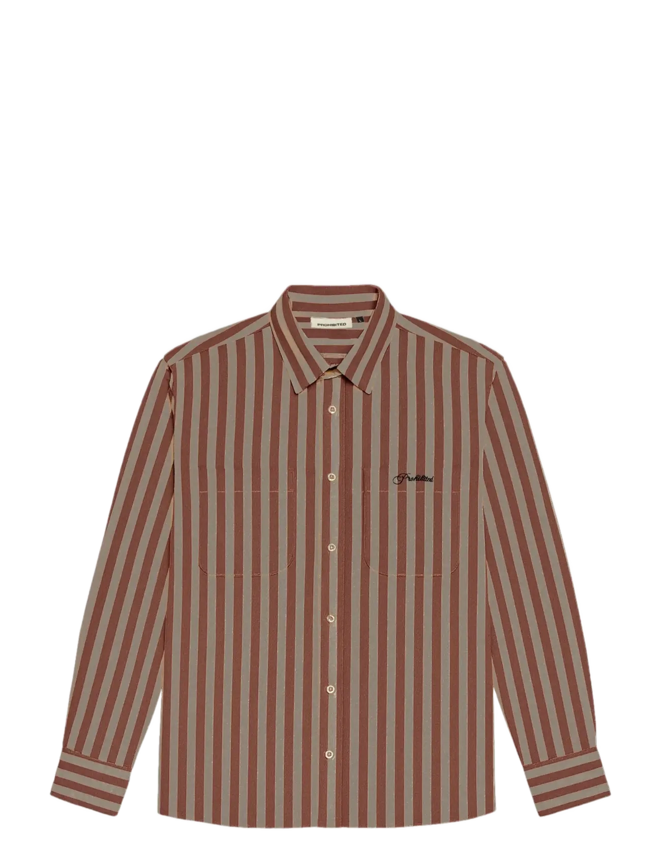 PROHIBITED Westbury Kleid Shirt Braun - XLx76 - Herren