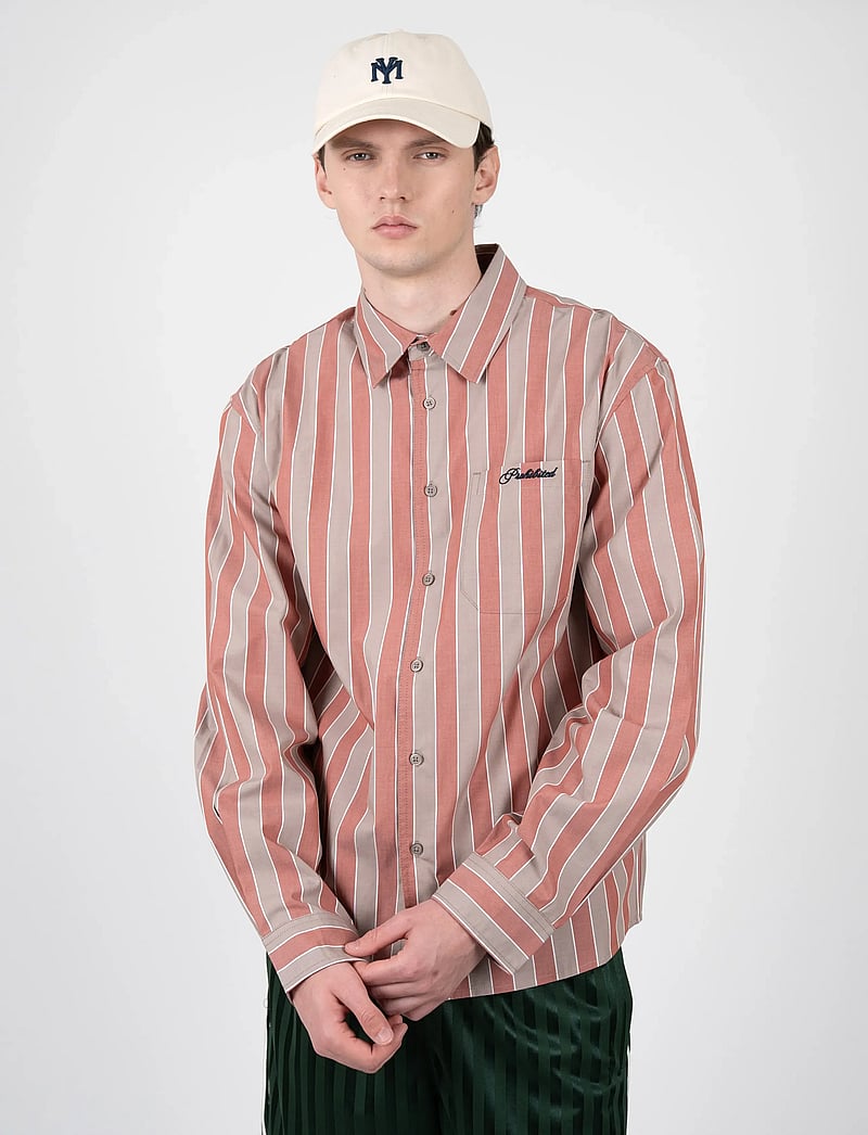 Prohibited - Westbury Dress Shirt - triibulised särgid - brown - 2