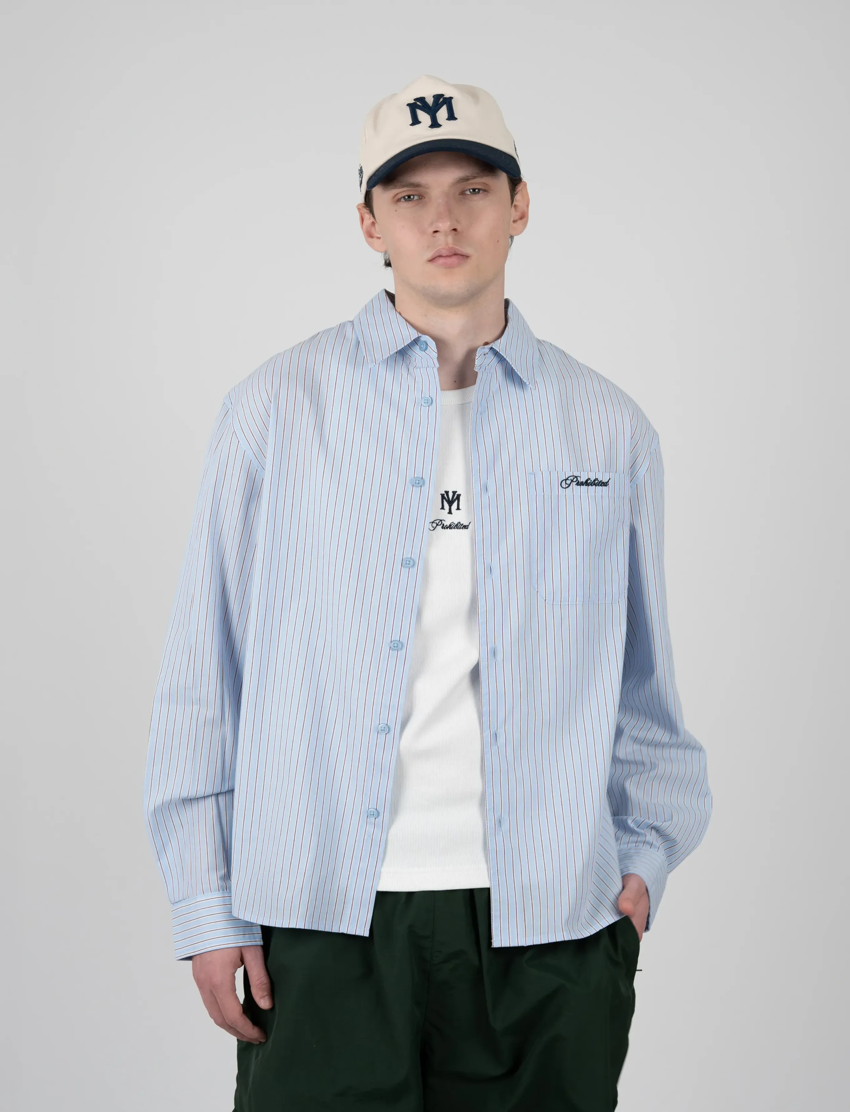 Prohibited - Westbury Dress Shirt - striped shirts - light blue - 5