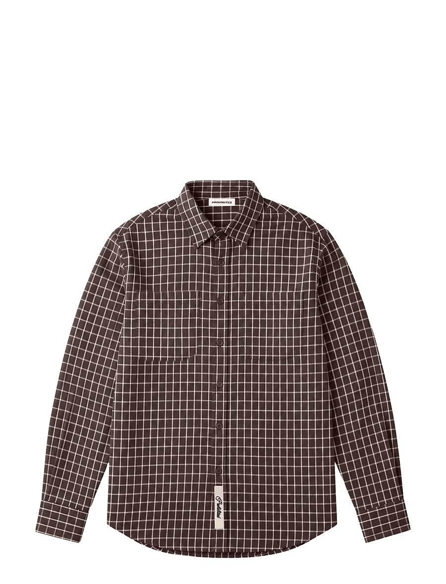 Prohibited - Seasoned Flannel Shirt - flannel-skjorter - brown - 1