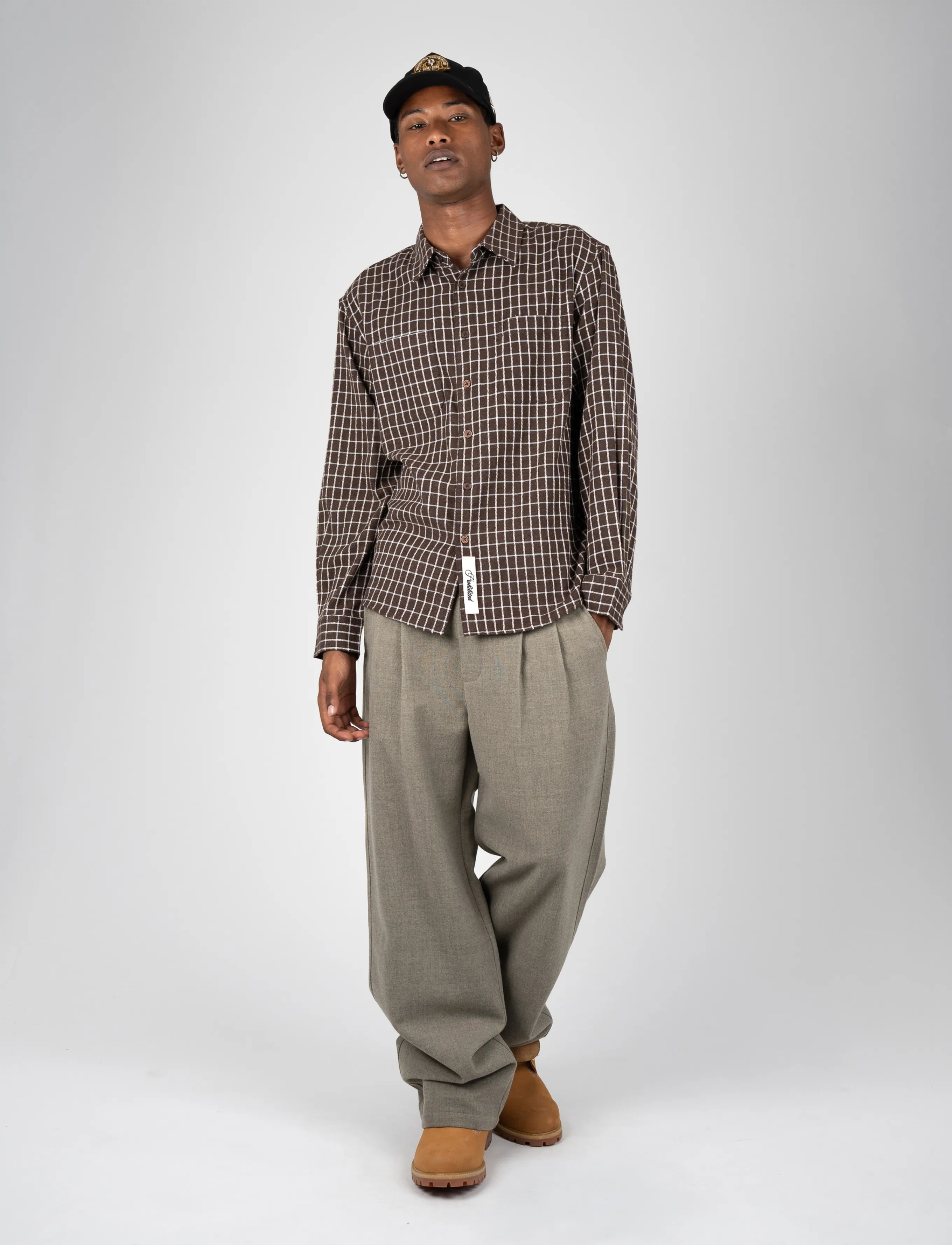 Prohibited Seasoned Flannel Shirt - Shop by style - BROWN / brown