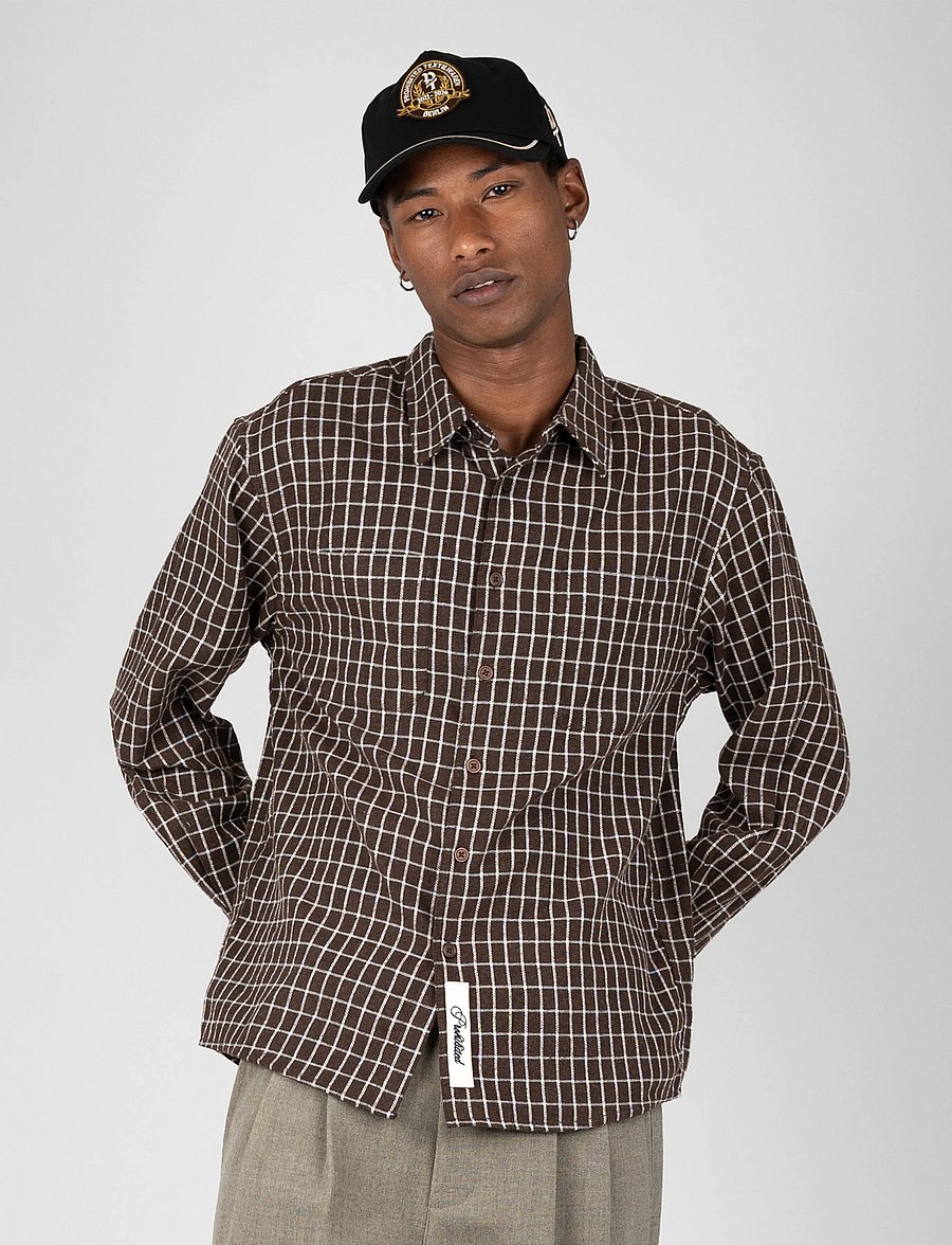 Prohibited - Seasoned Flannel Shirt - flannel-skjorter - brown - 3