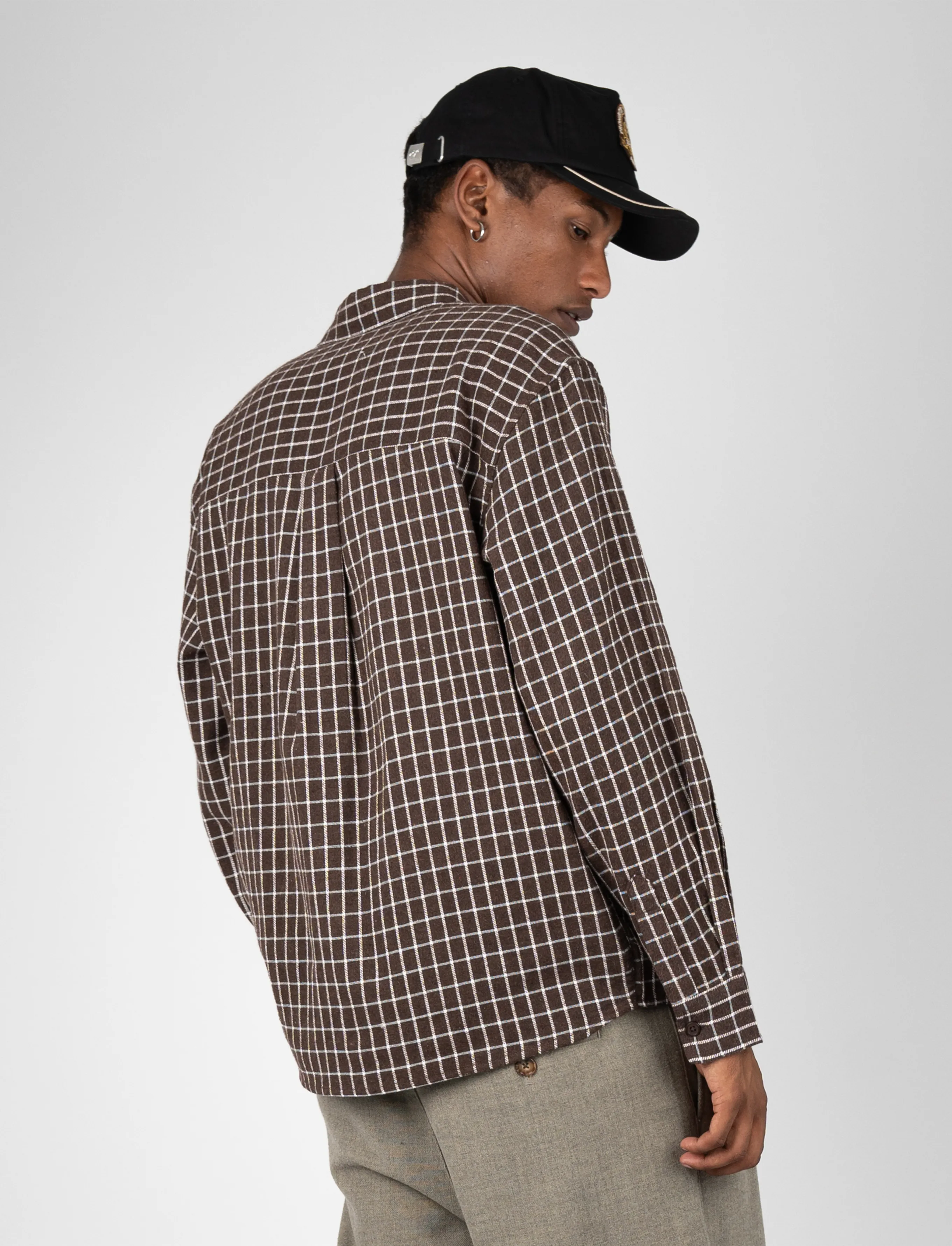 Prohibited - Seasoned Flannel Shirt - brown - 4