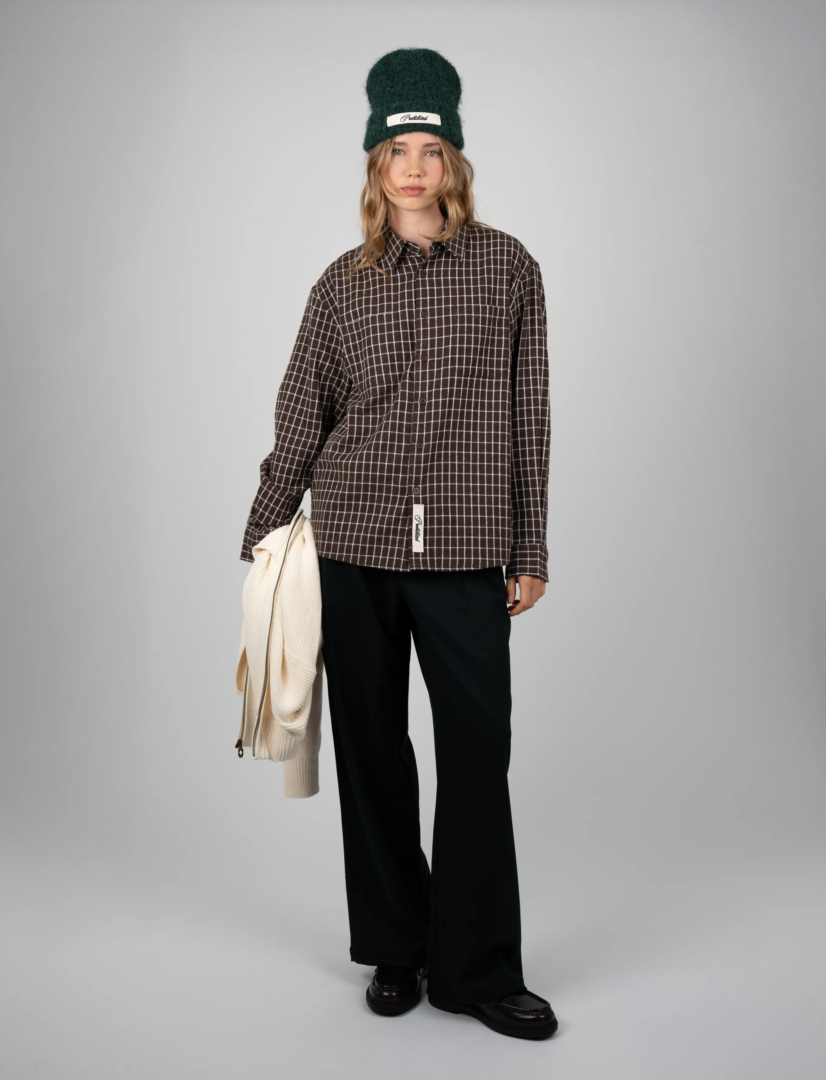 Prohibited - Seasoned Flannel Shirt - brown - 5