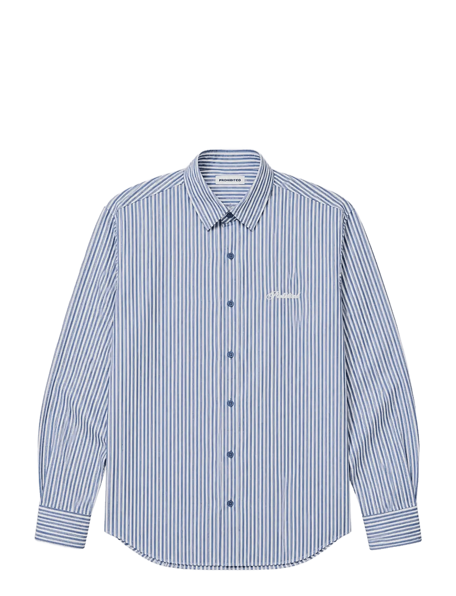 Prohibited - Rewind Dress Shirt - gestreifte hemden - corn blue - 1