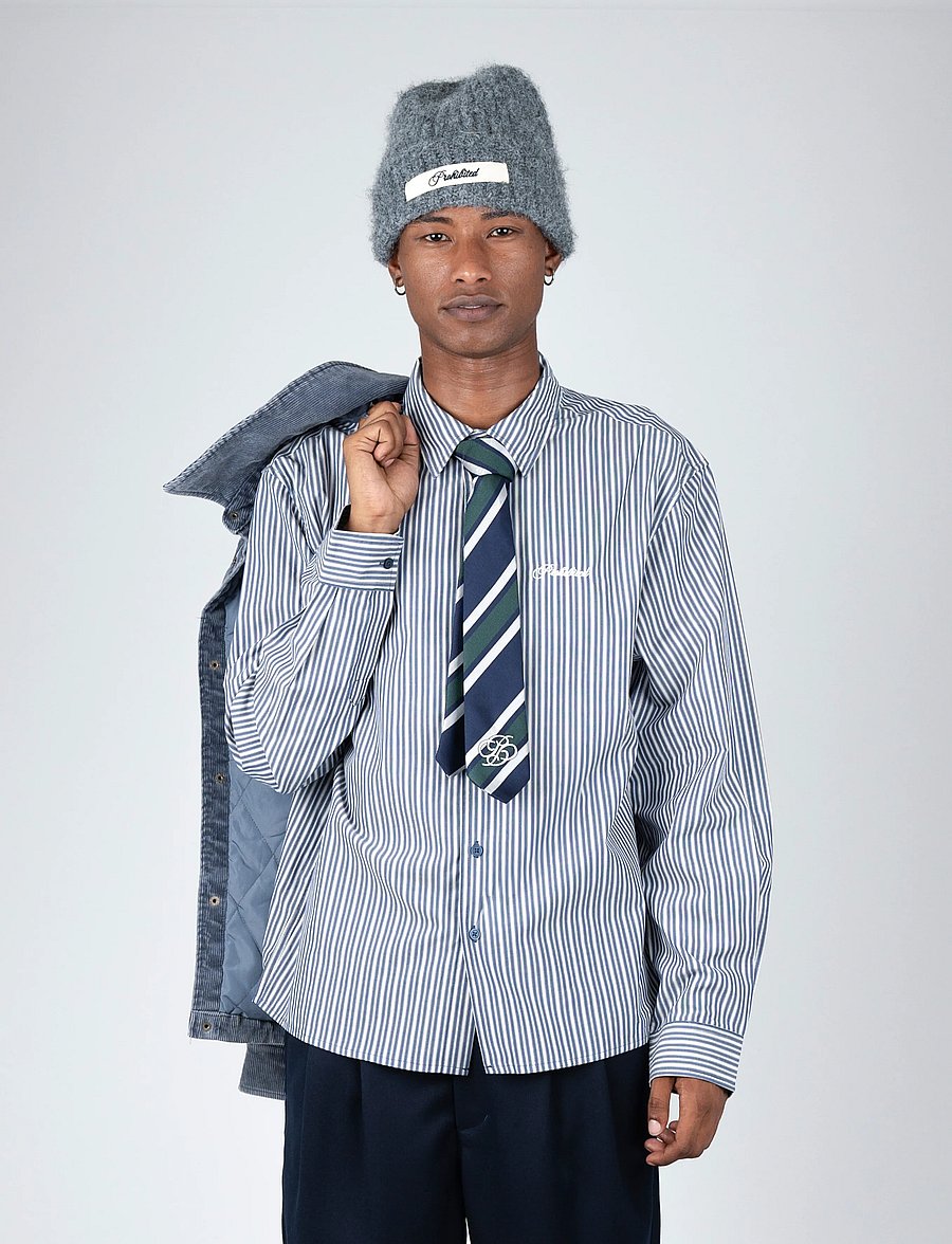 Prohibited - Rewind Dress Shirt - gestreifte hemden - corn blue - 3
