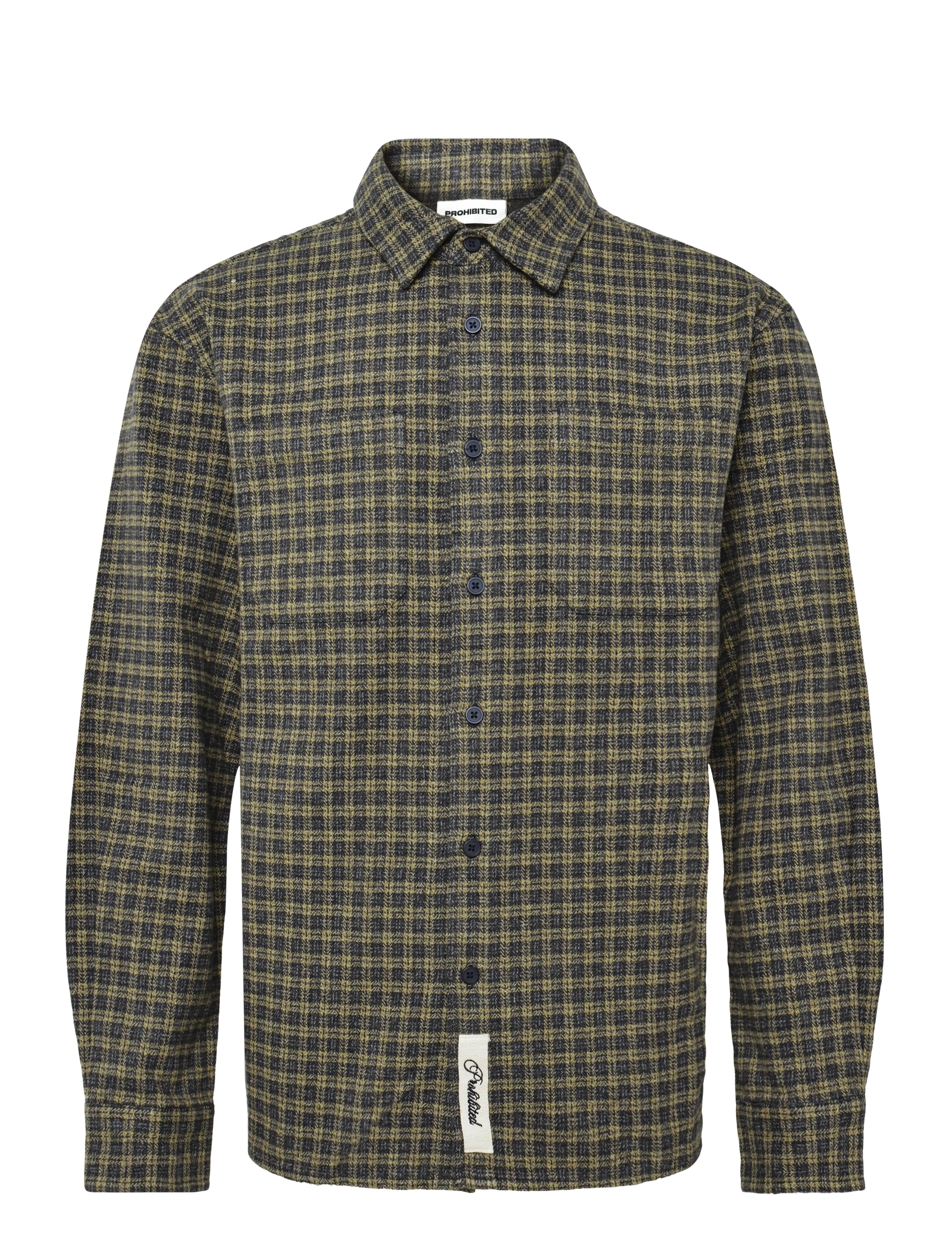 Prohibited - Checkered Flannel Shirt - pikkade varrukatega särgid - yellow - 1